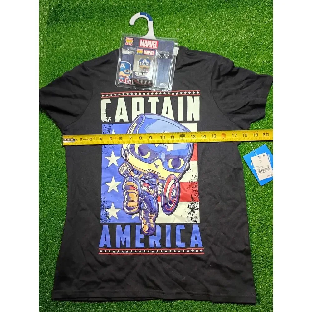Funko Pop! & Tee Marvel Captain America Set - New!